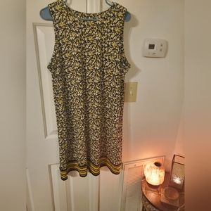 Michael Kors Black and Yellow Floral Dress